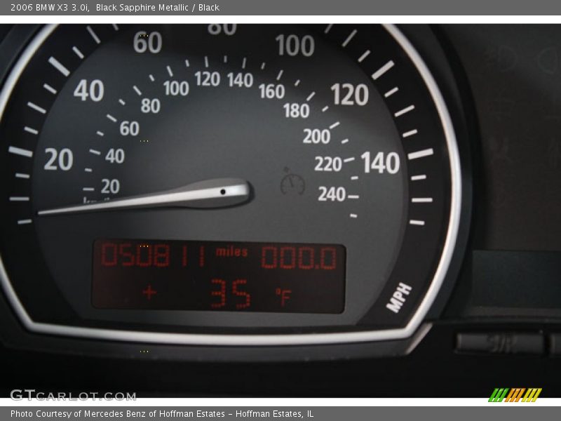 Black Sapphire Metallic / Black 2006 BMW X3 3.0i