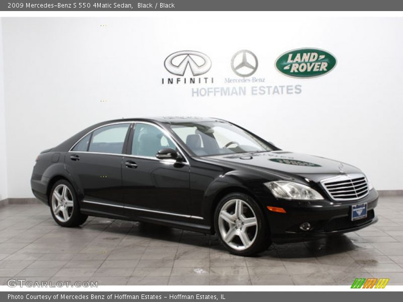 Black / Black 2009 Mercedes-Benz S 550 4Matic Sedan