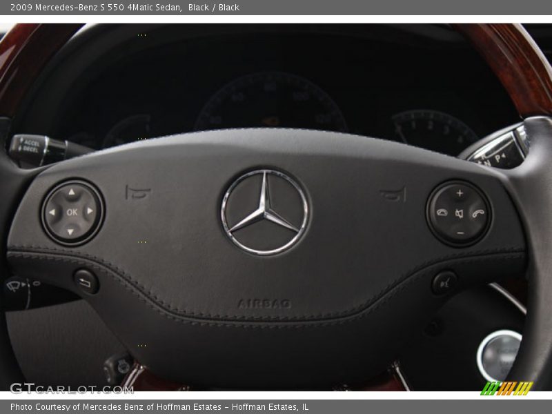 Black / Black 2009 Mercedes-Benz S 550 4Matic Sedan
