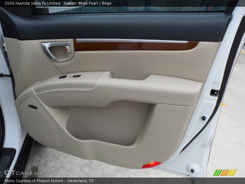 Powder White Pearl / Beige 2009 Hyundai Santa Fe Limited
