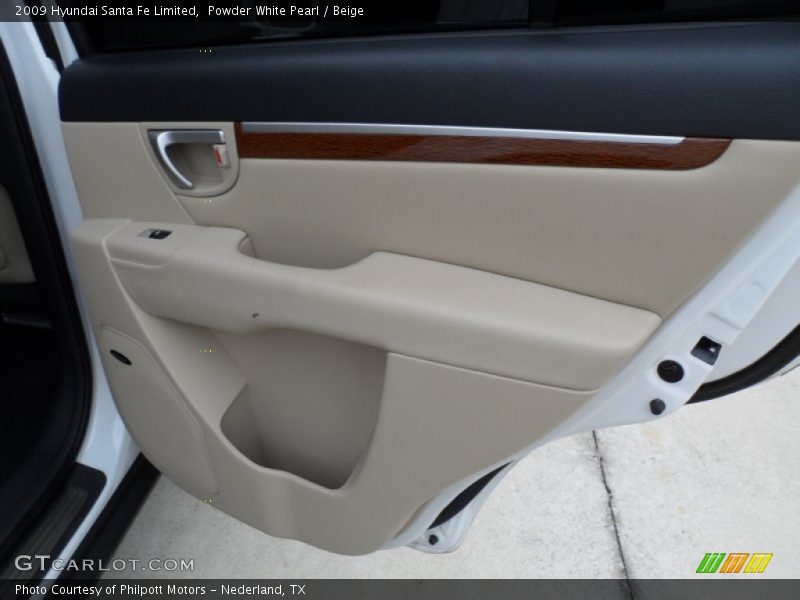 Powder White Pearl / Beige 2009 Hyundai Santa Fe Limited