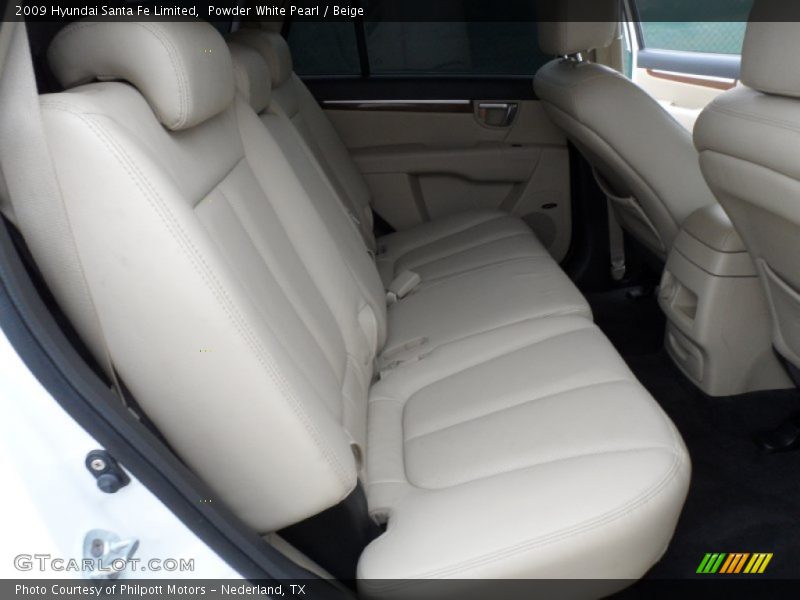 Powder White Pearl / Beige 2009 Hyundai Santa Fe Limited