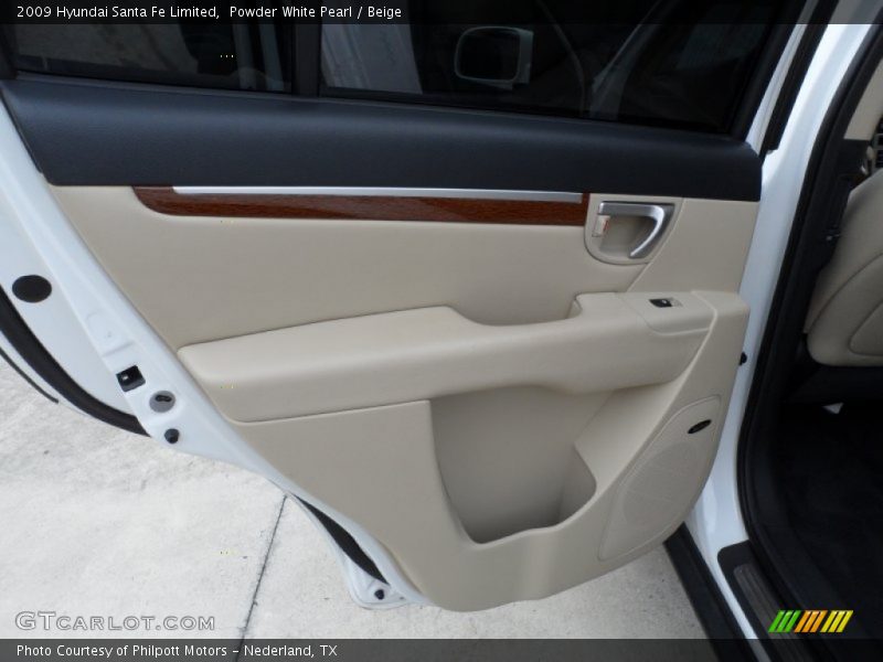 Powder White Pearl / Beige 2009 Hyundai Santa Fe Limited