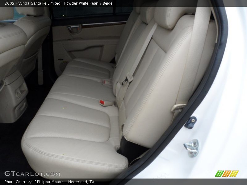 Powder White Pearl / Beige 2009 Hyundai Santa Fe Limited