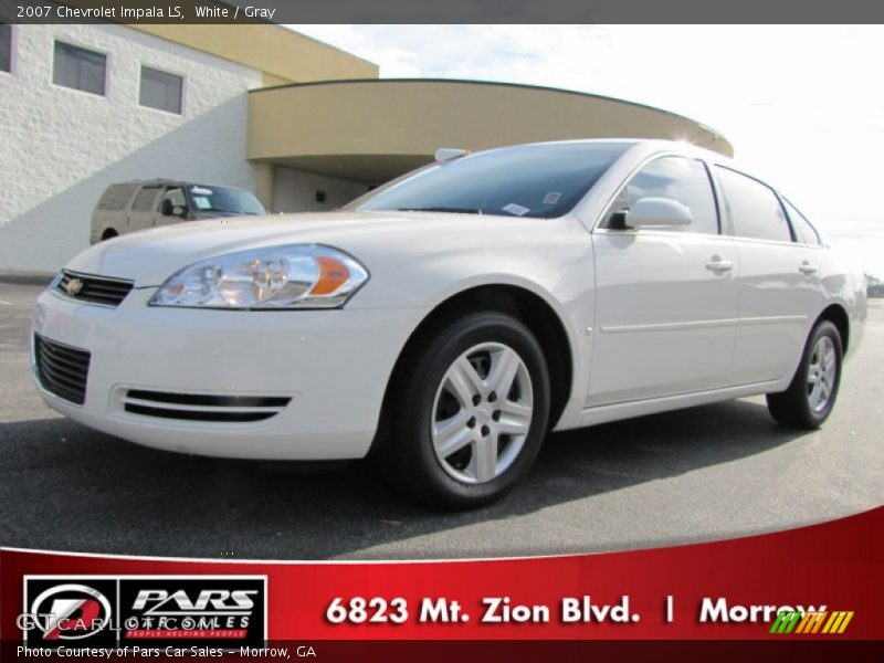 White / Gray 2007 Chevrolet Impala LS