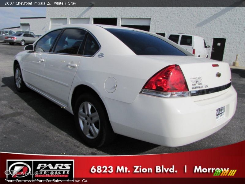 White / Gray 2007 Chevrolet Impala LS