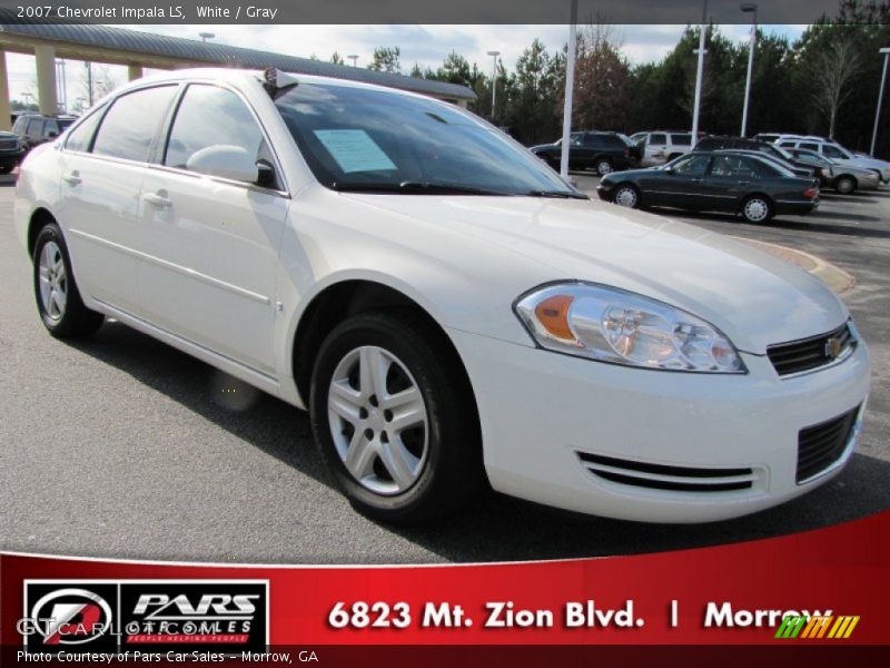 White / Gray 2007 Chevrolet Impala LS