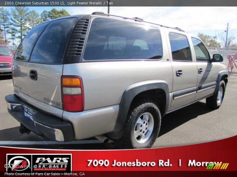 Light Pewter Metallic / Tan 2001 Chevrolet Suburban 1500 LS