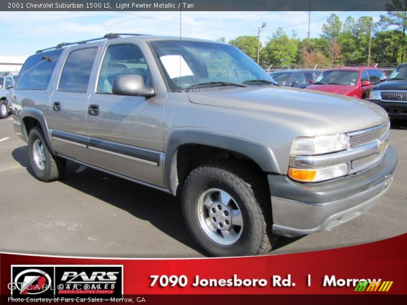 Light Pewter Metallic / Tan 2001 Chevrolet Suburban 1500 LS