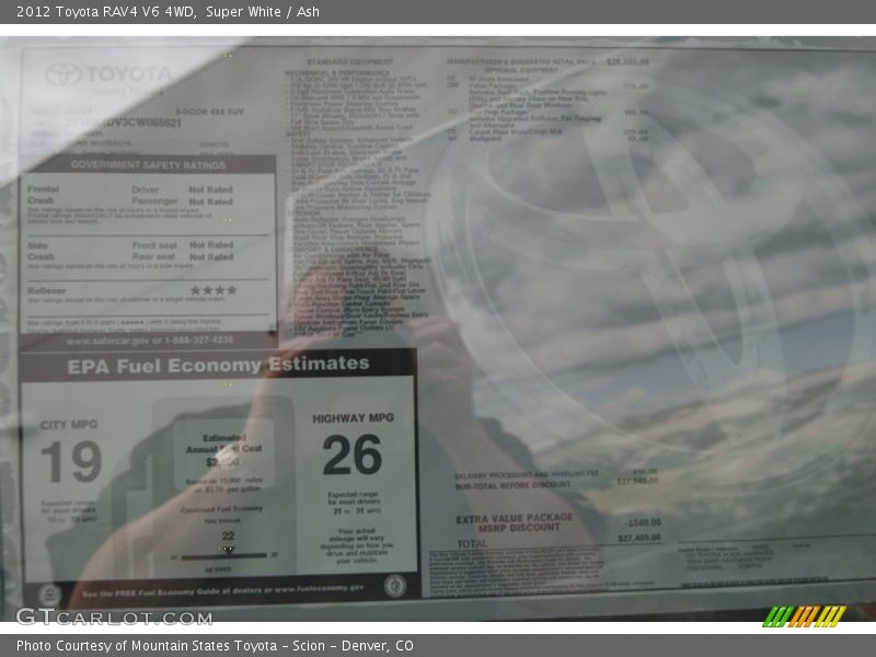 Super White / Ash 2012 Toyota RAV4 V6 4WD