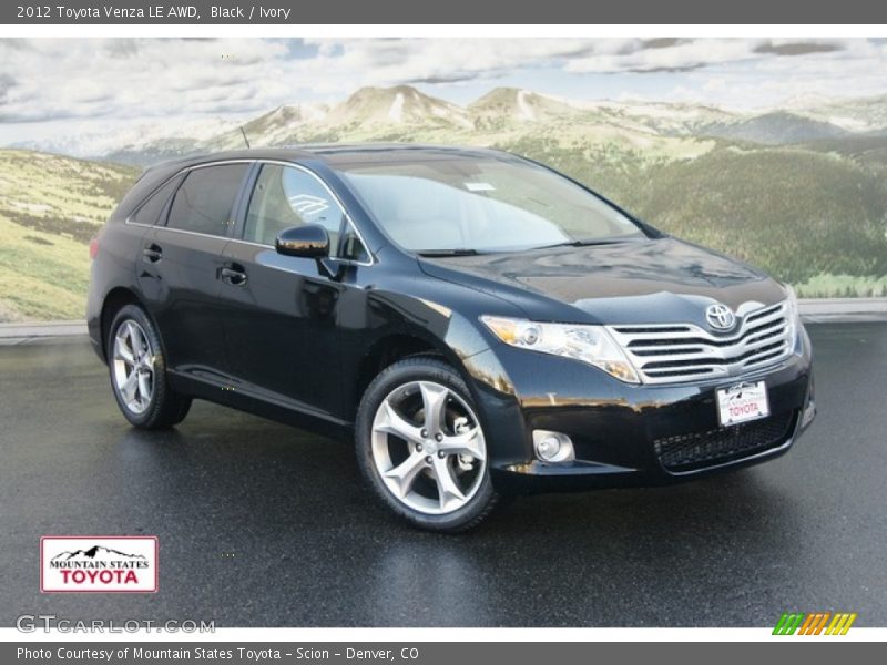 Black / Ivory 2012 Toyota Venza LE AWD