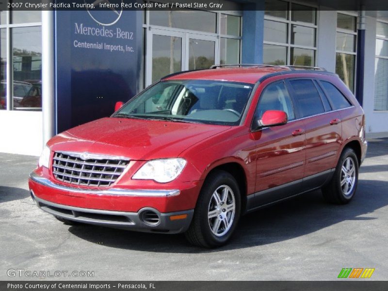 Inferno Red Crystal Pearl / Pastel Slate Gray 2007 Chrysler Pacifica Touring
