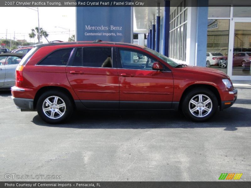 Inferno Red Crystal Pearl / Pastel Slate Gray 2007 Chrysler Pacifica Touring