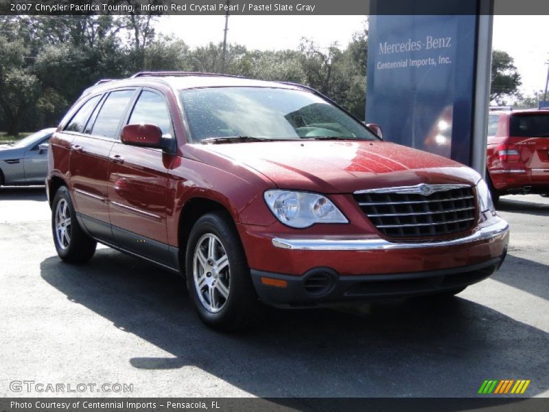 Inferno Red Crystal Pearl / Pastel Slate Gray 2007 Chrysler Pacifica Touring