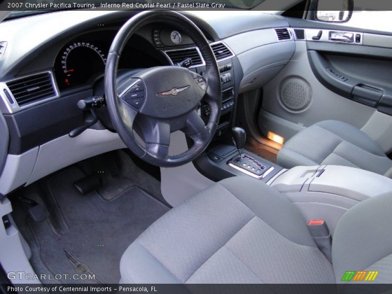 Inferno Red Crystal Pearl / Pastel Slate Gray 2007 Chrysler Pacifica Touring
