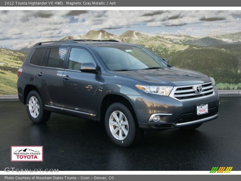 Magnetic Gray Metallic / Ash 2012 Toyota Highlander V6 4WD