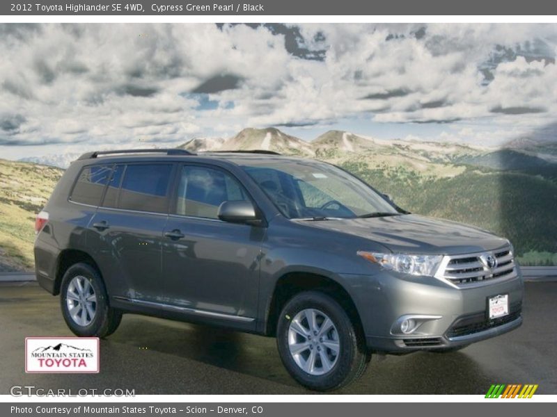 Cypress Green Pearl / Black 2012 Toyota Highlander SE 4WD