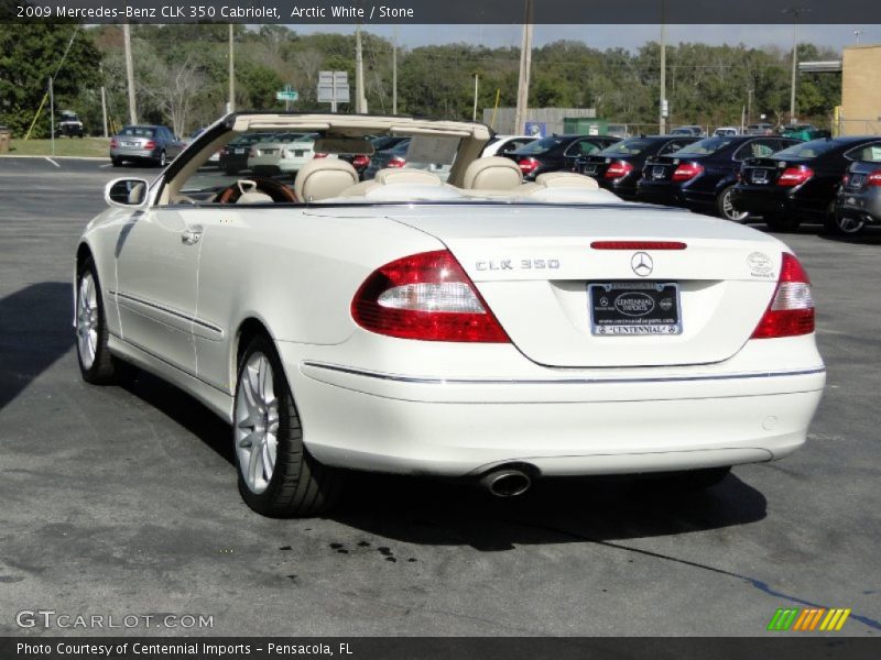 Arctic White / Stone 2009 Mercedes-Benz CLK 350 Cabriolet