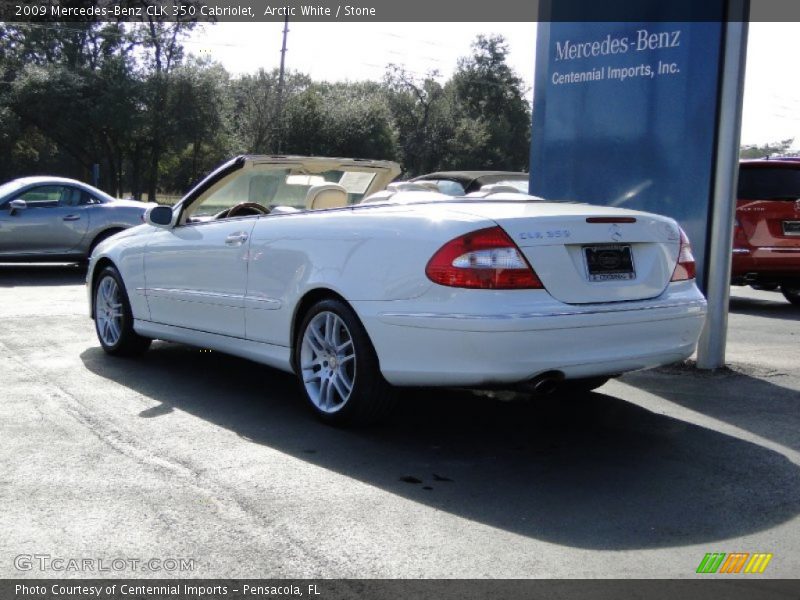 Arctic White / Stone 2009 Mercedes-Benz CLK 350 Cabriolet