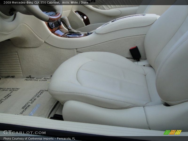 Arctic White / Stone 2009 Mercedes-Benz CLK 350 Cabriolet