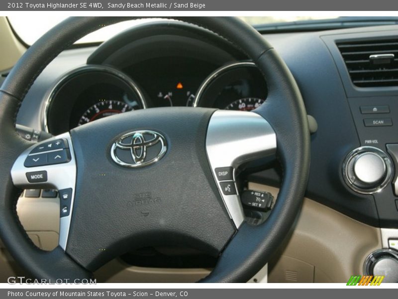 Sandy Beach Metallic / Sand Beige 2012 Toyota Highlander SE 4WD