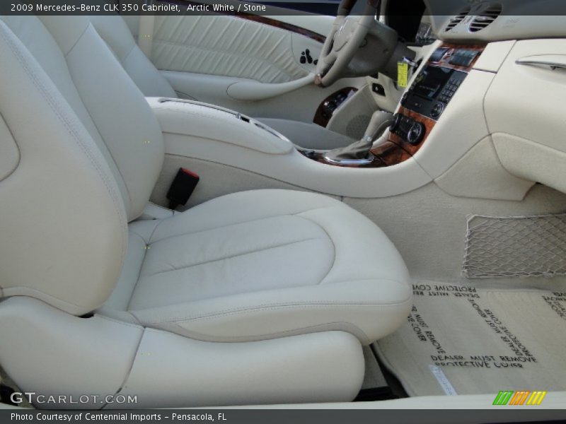 Arctic White / Stone 2009 Mercedes-Benz CLK 350 Cabriolet
