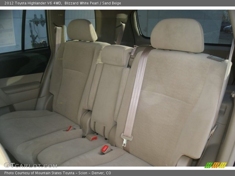 Blizzard White Pearl / Sand Beige 2012 Toyota Highlander V6 4WD