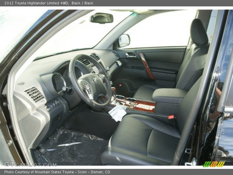 Black / Black 2012 Toyota Highlander Limited 4WD