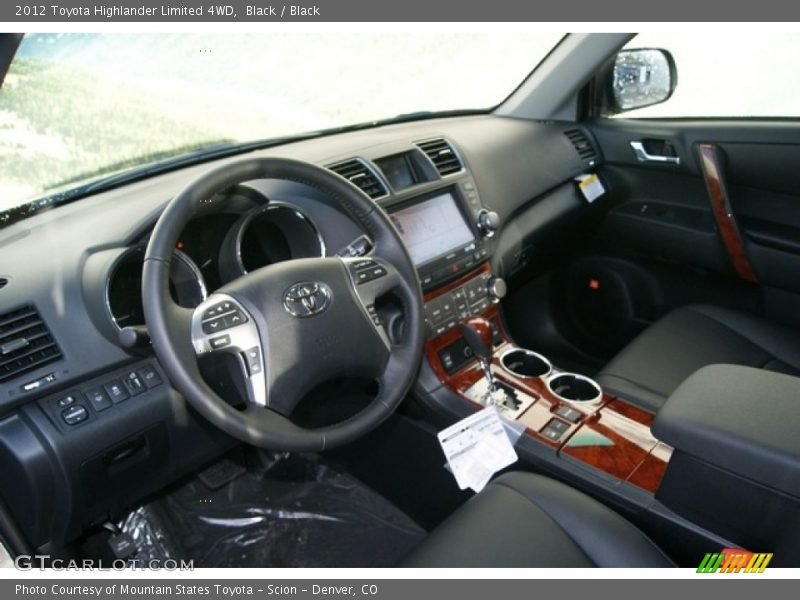 Black / Black 2012 Toyota Highlander Limited 4WD