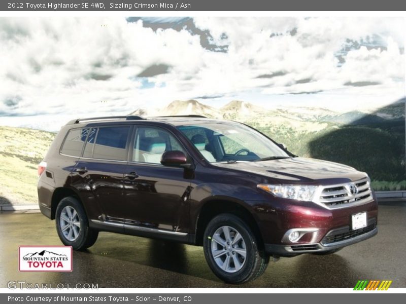 Sizzling Crimson Mica / Ash 2012 Toyota Highlander SE 4WD