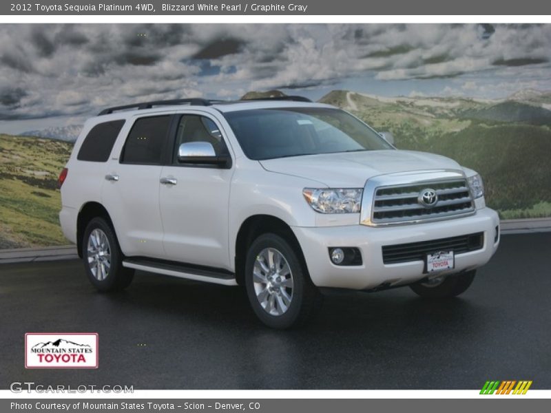 Blizzard White Pearl / Graphite Gray 2012 Toyota Sequoia Platinum 4WD