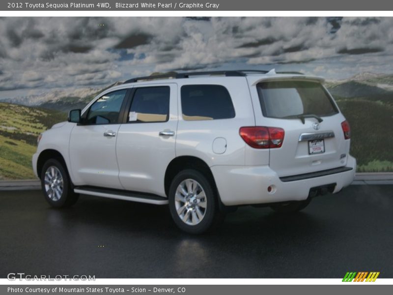 Blizzard White Pearl / Graphite Gray 2012 Toyota Sequoia Platinum 4WD