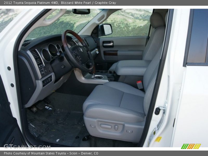 Blizzard White Pearl / Graphite Gray 2012 Toyota Sequoia Platinum 4WD