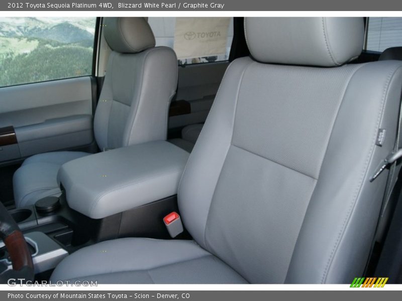 Blizzard White Pearl / Graphite Gray 2012 Toyota Sequoia Platinum 4WD