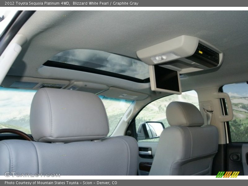 Blizzard White Pearl / Graphite Gray 2012 Toyota Sequoia Platinum 4WD