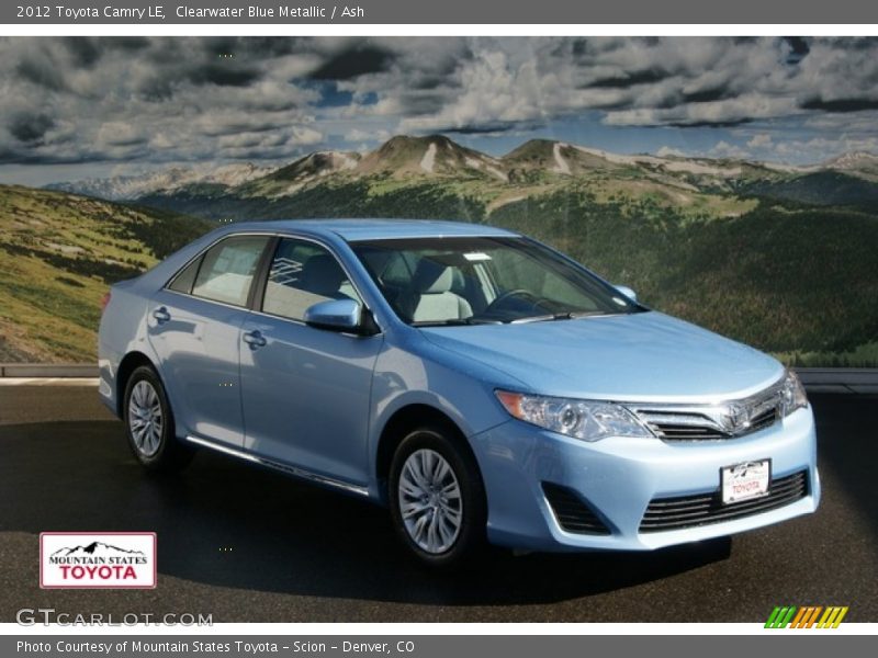 Clearwater Blue Metallic / Ash 2012 Toyota Camry LE