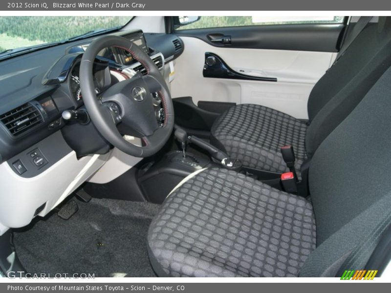 Blizzard White Pearl / Dark Gray 2012 Scion iQ