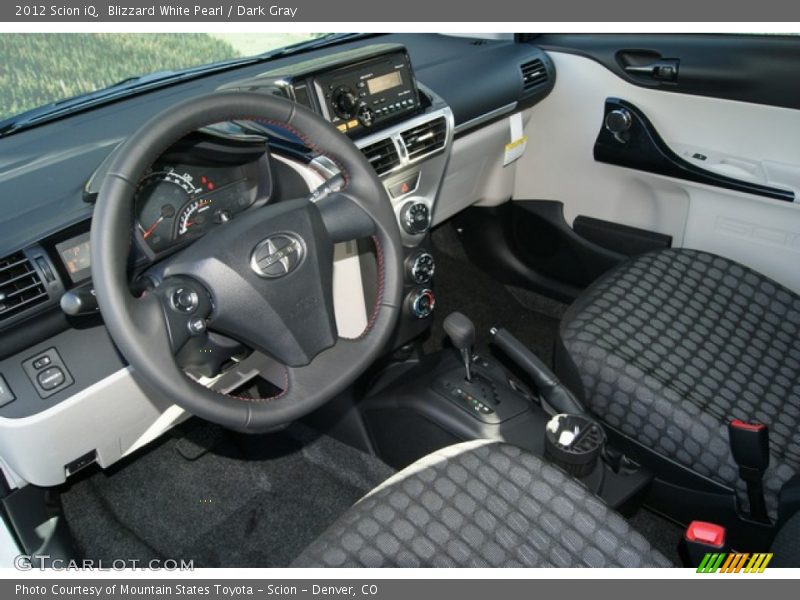 Blizzard White Pearl / Dark Gray 2012 Scion iQ