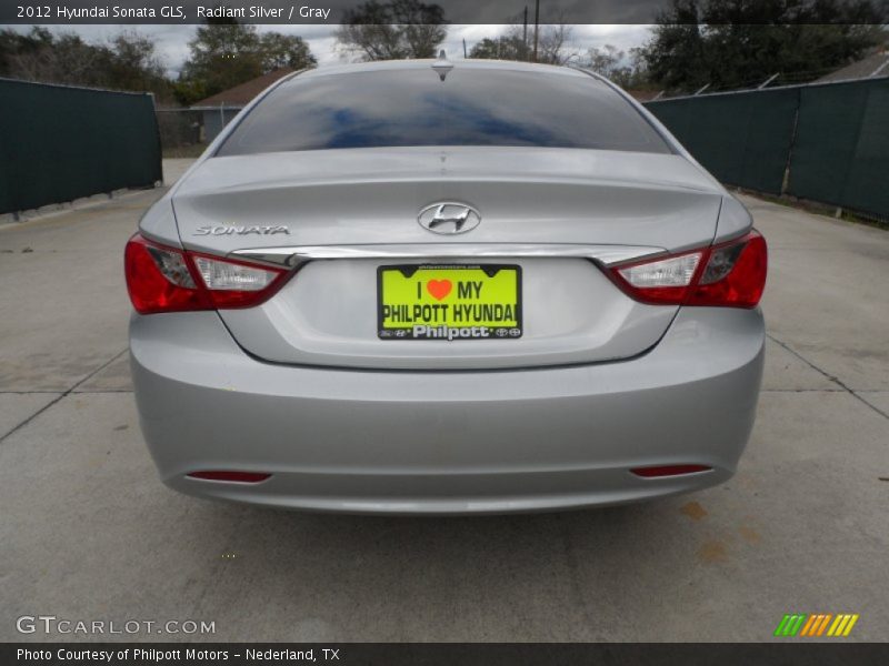 Radiant Silver / Gray 2012 Hyundai Sonata GLS