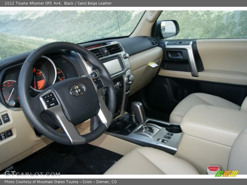 Black / Sand Beige Leather 2012 Toyota 4Runner SR5 4x4
