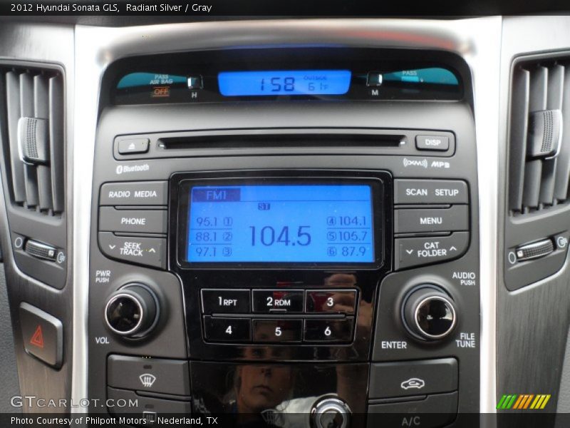 Radiant Silver / Gray 2012 Hyundai Sonata GLS