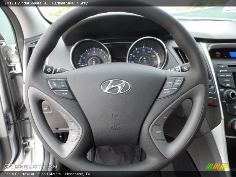 Radiant Silver / Gray 2012 Hyundai Sonata GLS