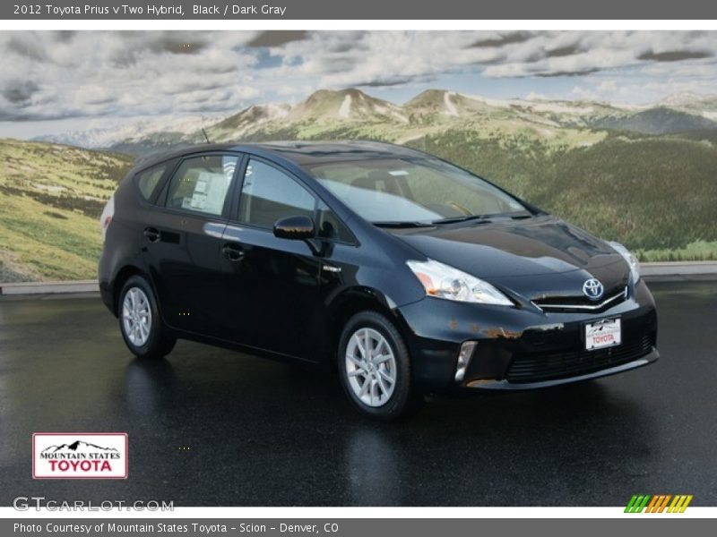 Black / Dark Gray 2012 Toyota Prius v Two Hybrid