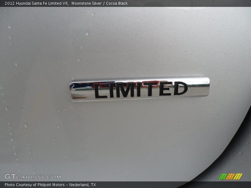 Moonstone Silver / Cocoa Black 2012 Hyundai Santa Fe Limited V6