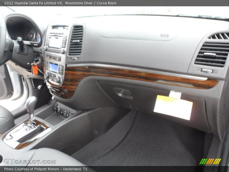 Moonstone Silver / Cocoa Black 2012 Hyundai Santa Fe Limited V6
