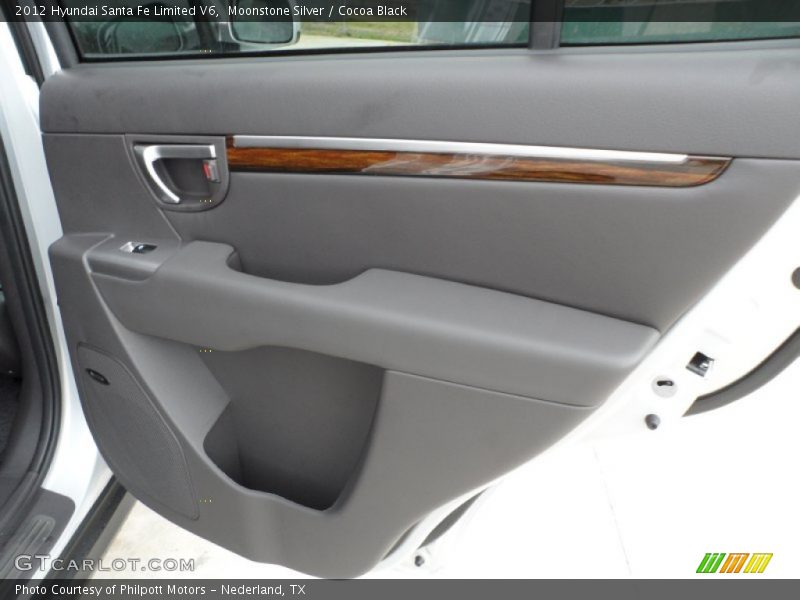 Moonstone Silver / Cocoa Black 2012 Hyundai Santa Fe Limited V6
