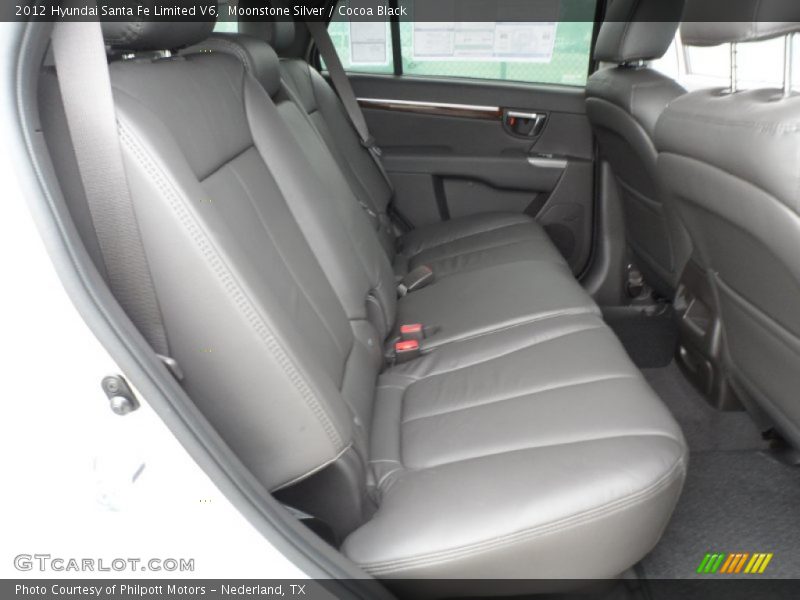 Moonstone Silver / Cocoa Black 2012 Hyundai Santa Fe Limited V6