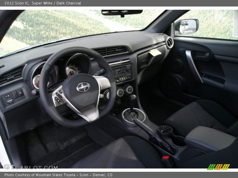 Super White / Dark Charcoal 2012 Scion tC