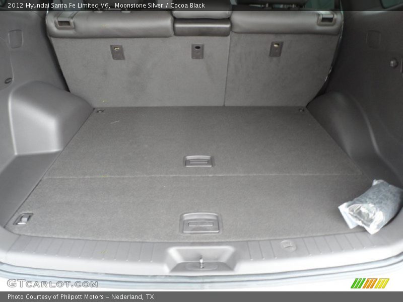 Moonstone Silver / Cocoa Black 2012 Hyundai Santa Fe Limited V6