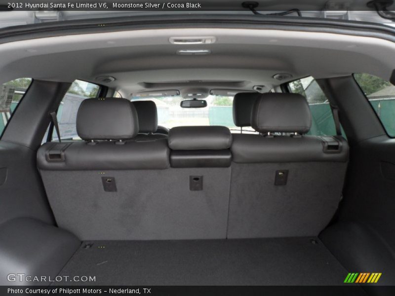 Moonstone Silver / Cocoa Black 2012 Hyundai Santa Fe Limited V6
